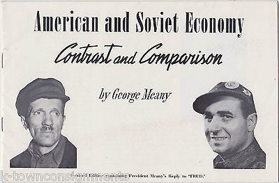 AMERICAN & SOVIET ECONOMY CONTRAST & COMPARISON VINTAGE 1950s PROPAGANDA BOOKLET - K-townConsignments