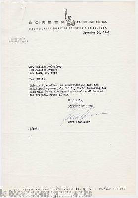 SHIRLEY BOOTH FORD MOTORS ADVERTISING LETTER SIGNED BY PRODUCER BERT SCHNEIDER - K-townConsignments