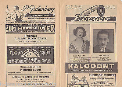 GRAFIN MARIZA ELSIE ALTMANN EMMY KOSARY VINTAGE WIEN THEATRE PLAYBILL - K-townConsignments
