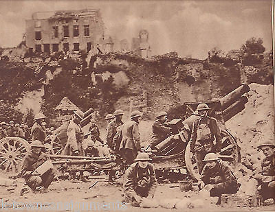 AMERICAN 15MM HOWITZER ADVANCE INTO AGONNE WWI 1920s NEWS PHOTO POSTER PRINT - K-townConsignments