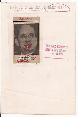 PRINCE STANISLAW RADZIWILL PRESS PHOTO POLISH PRINCE VINTAGE 1970S 1976 - K-townConsignments