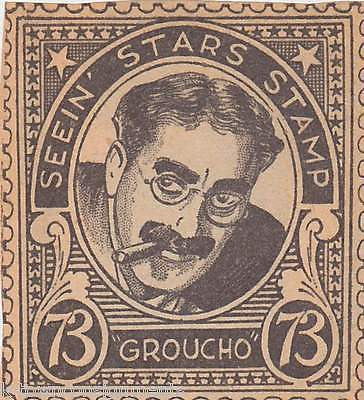 HARPO GROUCHO MARX BROS VINTAGE SEEIN STARS STAMP GRAPHIC COLLECTOR CLIPPINGS - K-townConsignments