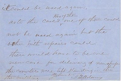 JOHN QUINCY ADAMS CIVIL WAR COLONEL POLITICIAN ANTIQUE AUTOGRAPH SIGNED LETTER - K-townConsignments