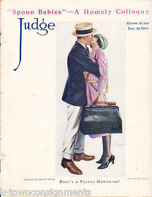 JUDGE MAGAZINE FLOHRI COVER OCTOBER 1920 VINTAGE NEWS ADVERTISING CARTOONS - K-townConsignments