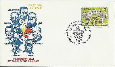 BOY SCOUTS OF PHILIPPINES VINTAGE PHILIPPINES GRAPHIC  STAMPED POSTAL MAIL COVER - K-townConsignments