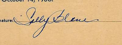 SALLY BLANE ARABIAN NIGHTS MOVIE ACTRESS AUTOGRAPH SIGNED SCREEN ACTORS GUILD - K-townConsignments