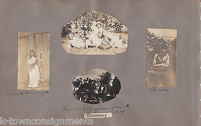 LAKE KEGONSA WISCONSIN GIRLS & BOYS PLAYING ANTIQUE SNAPSHOT PHOTOS 1914 - K-townConsignments