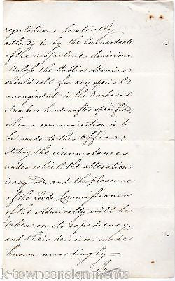 CHATHAM ENGLAND ROYAL MARINES ANTIQUE CONFIDENTIAL MILITARY DOCUMENT 1837 - K-townConsignments