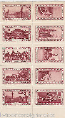MEXICO PATZCUARO CHARROS CHALCO Y CHINA VINTAGE GRAPHIC POSTAGE STAMPS - K-townConsignments