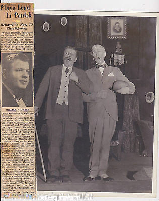 BILL McINTYRE IN LOUD RED PATRICK MICHIGAN THEATRE PLAY ACTOR PHOTO & CLIPPINGS - K-townConsignments
