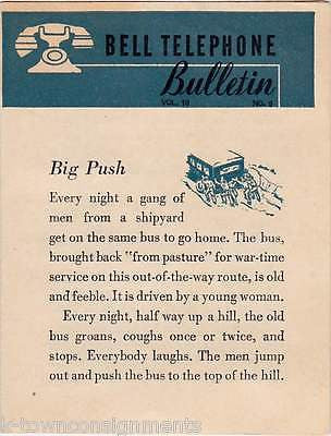 BELL TELEPHONE COMPANY VINTAGE TELE-COMMUNICATIONS GRAPHIC ADVERTISING FLYER - K-townConsignments