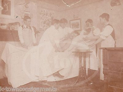 EARLY MEDICAL PROCEDURE ANTIQUE PHOTOS W/ UNUSUAL PHOTO COLLAGE IN BACKGROUND - K-townConsignments