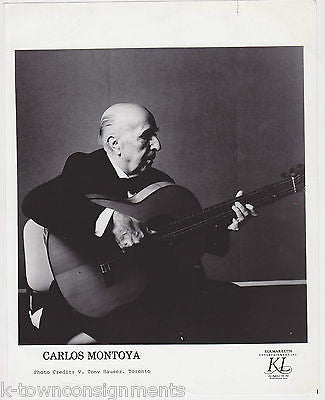 CARLOS MONTOYA GREAT FLAMENCO MUSIC GUITARIST VINTAGE STUDIO PROMO PHOTO - K-townConsignments