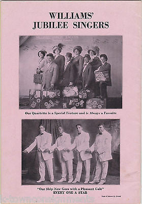 CLARA WILLIAMS JUBILEE SINGERS ANTIQUE 1920s AFRICAN AMERICAN SINGERS MUSIC BOOK - K-townConsignments