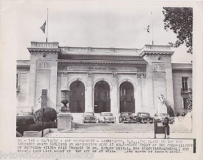 PAN AMERICAN UNION BUILDING WASHINGTON DC DAVILA VINTAGE NEWS PRESS PHOTO 1954 - K-townConsignments