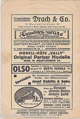 GRAFIN MARIZA ELSIE ALTMANN EMMY KOSARY VINTAGE WIEN THEATRE PLAYBILL - K-townConsignments
