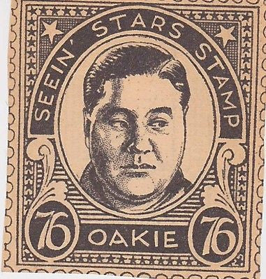 JACK OAKIE MOVIE ACTOR VINTAGE SEEIN STARS STAMP GRAPHIC PHOTO PROMO - K-townConsignments