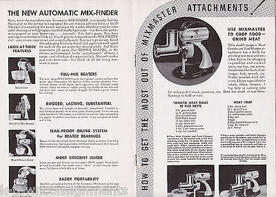 SUNBEAM MIXMASTER VINTAGE KITCHEN APPLIANCE GRAPHIC AD SALES CATALOGE - K-townConsignments