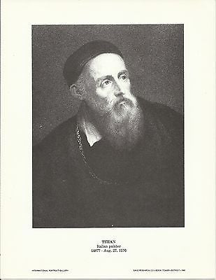 Titian Italian Painter Portrait Gallery Poster Print - K-townConsignments