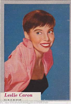LESLIE CARON MGM MOVIE ACTRESS VINTAGE WHO-Z-AT STAR PHOTO CARD - K-townConsignments