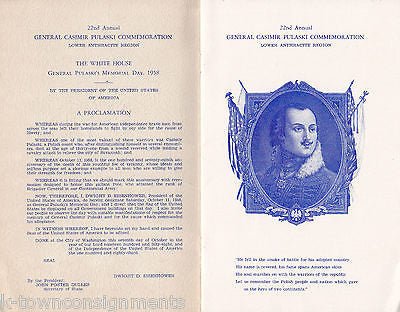 GENERAL CASIMIR PULASKI POLISH MILITARY WAR HERO VINTAGE AWARDS DINNER PROGRAM - K-townConsignments