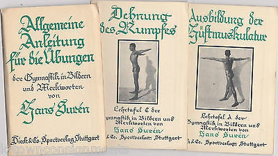 GAY INTEREST MALE FITNESS GYMNASTICS HANS SUREN GYMNASTIK GERMAN ANTIQUE BOOKS - K-townConsignments