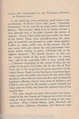 HENRY CLAY PATRIOT & STATESMAN ANTIQUE BIOGRAPHY HISTORY BOOK BY ERASTUS 1886 - K-townConsignments