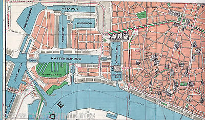 ANTWERP BELGIUM VINTAGE GRAPHIC ART COLOR CITY MAP - K-townConsignments