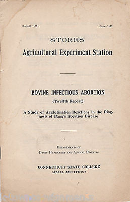 PIG BOVINE ABORTIONS VINTAGE 1930s DAIRY HUSBANDRY FARM ANIMAL DISEASE BOOKLET - K-townConsignments