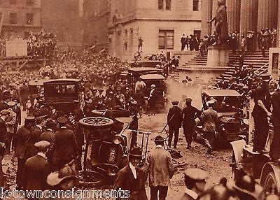 NEW YORK CITY WALL STREET BOMBING TERROR 1920s ANTIQUE NEWS PHOTO POSTER PRINT - K-townConsignments