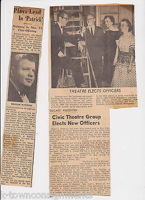 BILL McINTYRE IN LOUD RED PATRICK MICHIGAN THEATRE PLAY ACTOR PHOTO & CLIPPINGS - K-townConsignments