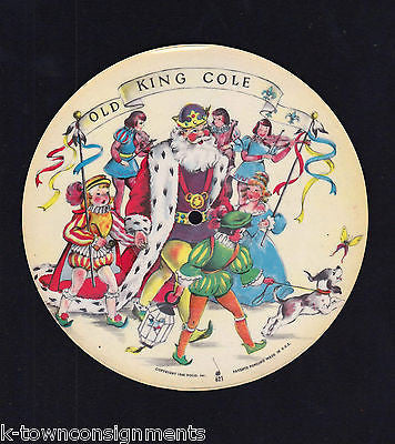 OLD KING COLE RED FOR STOP GREEN FOR GO VINTAGE 1948 KIDS EDUCATION MUSIC RECORD - K-townConsignments