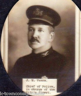 J. M. VANCE DELAWARE CHESTER PENNSYLVANIA CHIEF OF POLICE ANTIQUE GLASS PHOTOS - K-townConsignments