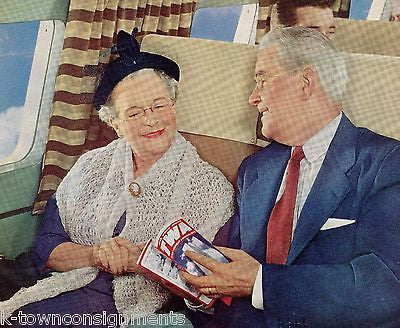 TWA AIRLINES SENIORS TRAVEL TO EUROPE VINTAGE GRANDPARENTS GRAPHIC ADVERTISING - K-townConsignments