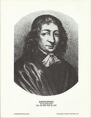 Baruch Spinoza Dutch Philosopher Vintage Portrait Gallery Poster Print - K-townConsignments