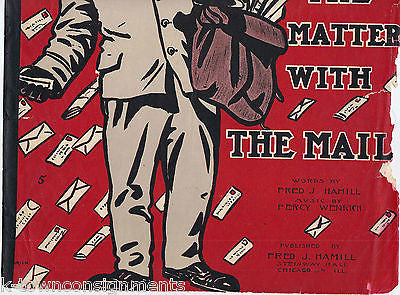 AFRICAN AMERICAN MAILMAN ANTIQUE BLACK AMERICANA GRAPHIC ART SHEET MUSIC 1904 - K-townConsignments