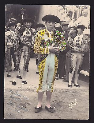 PACO CAMINO SPANISH MATADOR BULL FIGHTER RARE AUTOGRAPH SIGNED LATIN DECO PHOTO - K-townConsignments