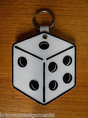 OZARK AIRLINES LAS VEGAS VINTAGE DICE KEYCHAIN AVIATION ADVERTISING PROMO - K-townConsignments