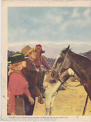 RANDOLPH SCOTT LONESOME RIDE MOVIE ACTOR VINTAGE 1950s COLUMBIA PICTURES POSTER - K-townConsignments