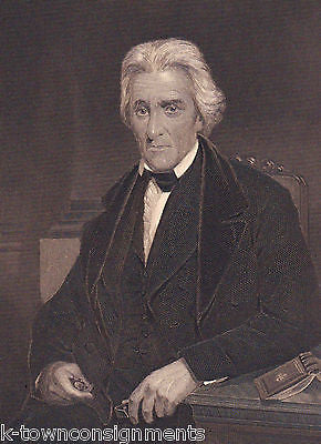 ANDREW JACKSON US PRESIDENT ANTIQUE FACSIMILE AUTOGRAPH PHOTO ENGRAVING PRINT - K-townConsignments