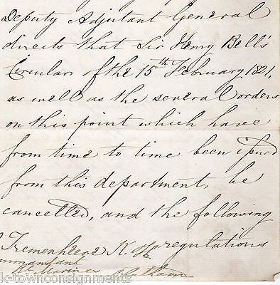 CHATHAM ENGLAND ROYAL MARINES ANTIQUE CONFIDENTIAL MILITARY DOCUMENT 1837 - K-townConsignments