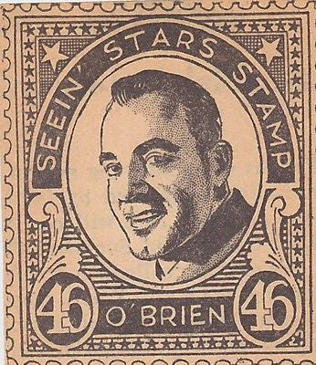 EDMOND O'BRIEN MOVIE ACTOR VINTAGE SEEIN STARS STAMP GRAPHIC PHOTO PROMO - K-townConsignments