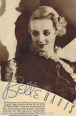 BETTE DAVIS & LORETTA YOUNG MOVIE ACTRESSES VINTAGE PROMO PHOTO PRINT 1935 - K-townConsignments