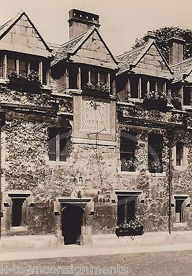 BRASENNOSE COLLEGE SUN DIAL OXFORD ENGLAND ANTIQUE PHOTO BY EWING GALLOWAY - K-townConsignments