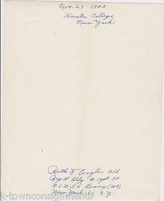 HUNTER COLLEGE BRONX NY WAVES WOMEN IN UNIFORM VINTAGE WWII IDed MILITARY PHOTO - K-townConsignments