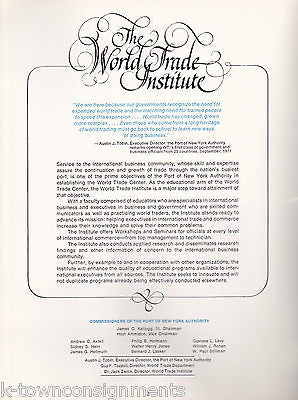 WORLD TRADE CENTER INSTITUTE ORIGINAL EXECUTIVE WORKSHOP BROCHURE 1972 - K-townConsignments