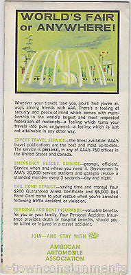 NEW YORK WORLD'S FAIR MANHATTAN VINTAGE GRAPHIC SOUVENIR TRAVEL MAP BROCHURE - K-townConsignments