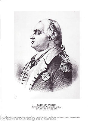 Baron Von Steuben German General In American Revolution Vintage Portrait Print - K-townConsignments