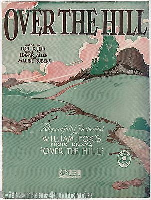 OVER THE HILL ANTIQUE GRAPHIC ILLUSTRATED AGING HUMOR SHEET MUSIC PRINT 1931 - K-townConsignments
