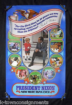 RICHARD NIXON PRO EDUCATION VINTAGE AMERICAN EAGLE GRAPHIC ADVERTISING POSTER - K-townConsignments